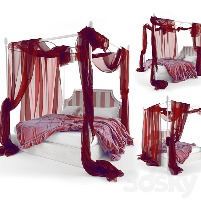 Bed with Baldachin Volpi