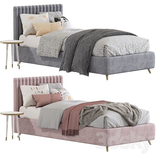 Bed with upholstered headboard 225