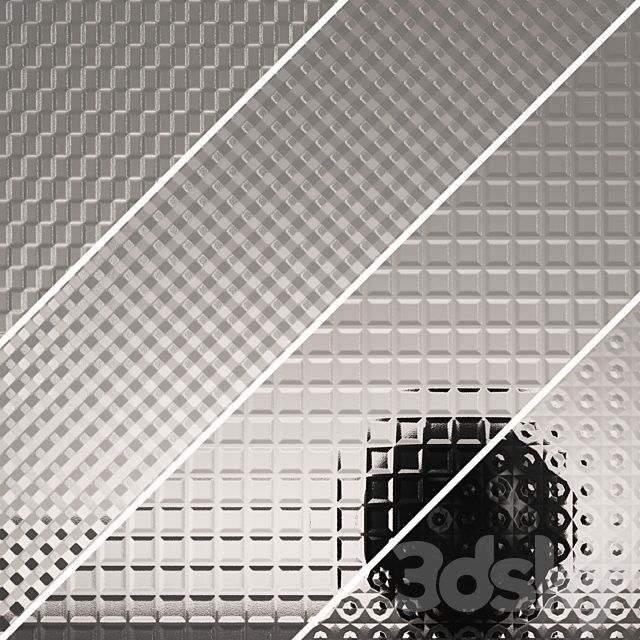 Fluted glass Set 04