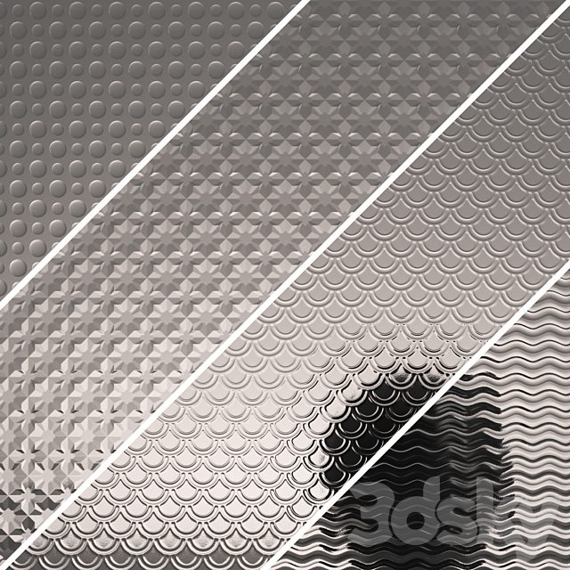 Fluted glass Set 09