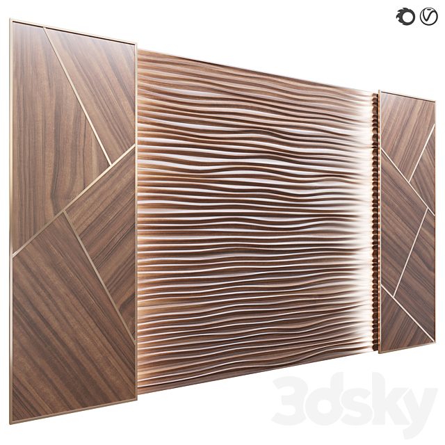 Panel Decor wooden waves