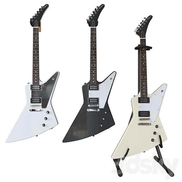 Gibson Explorer Electric Guitar - (White, Black, Beige)