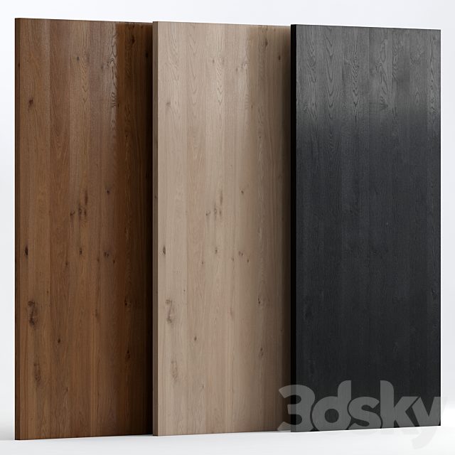 Oak Knotty wood with 3 materials