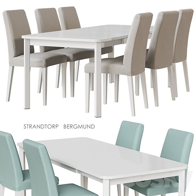 IKEA STRANDTORP / BERGMUND Table and chairs