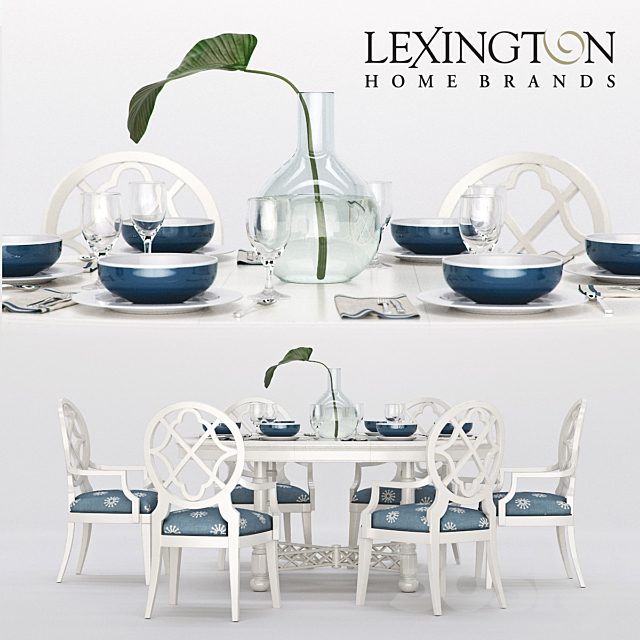 Lexingon KNAPTON HILL ROUND DINING TABLE, MILL CREEK ARM CHAIR