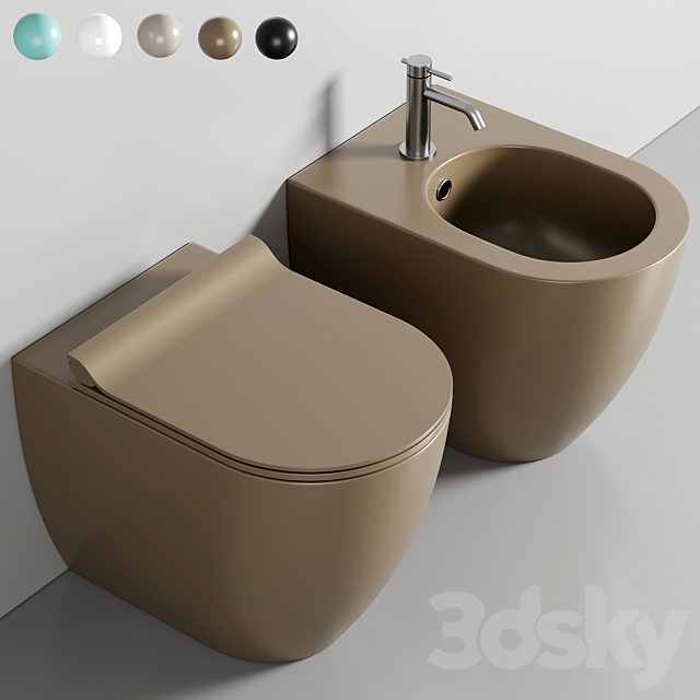 COLOR ELEMENTS 55X36 Toilet By GSI ceramica