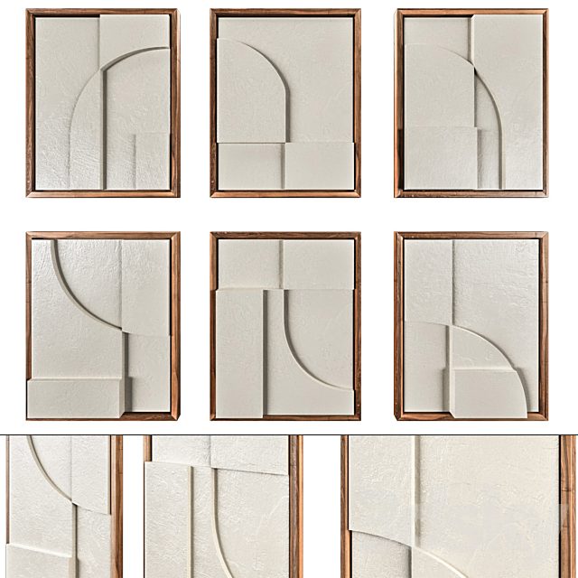 Plastart - set of 6 reliefs