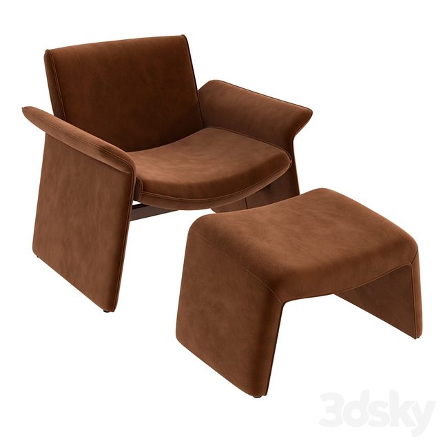 Verellen furniture Oakley lounge chair and ottoman