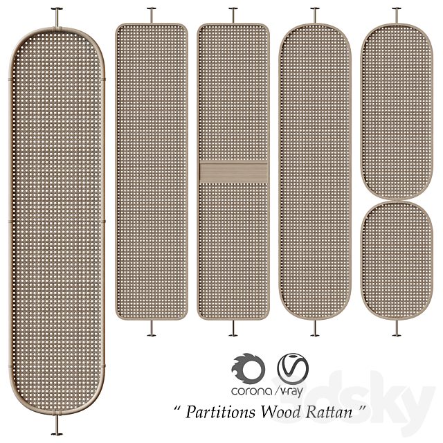 Partitions "Wood Rattan"