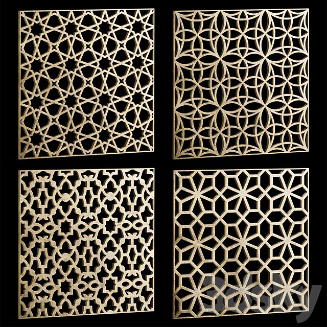 Set of square decorative panels 20