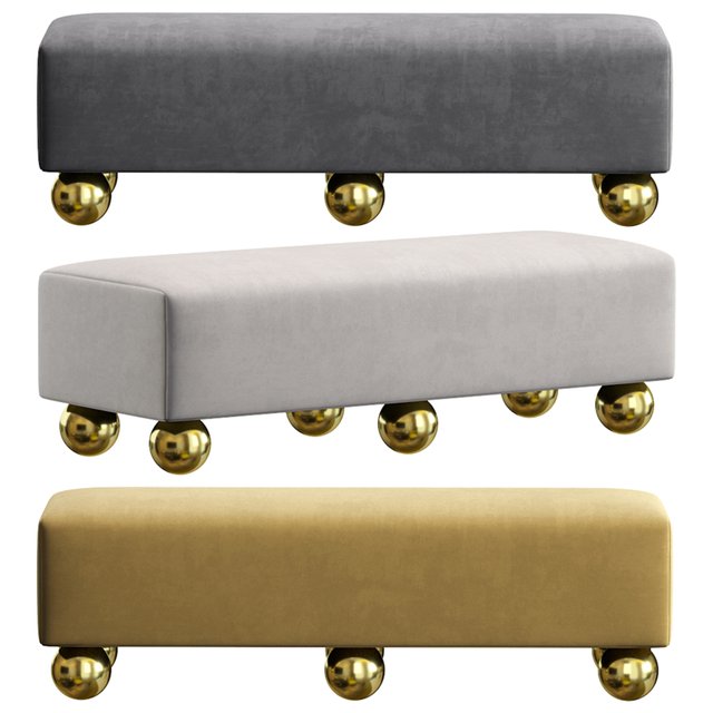 Bench GLEN by Cazarina Interiors 3 Colors Version