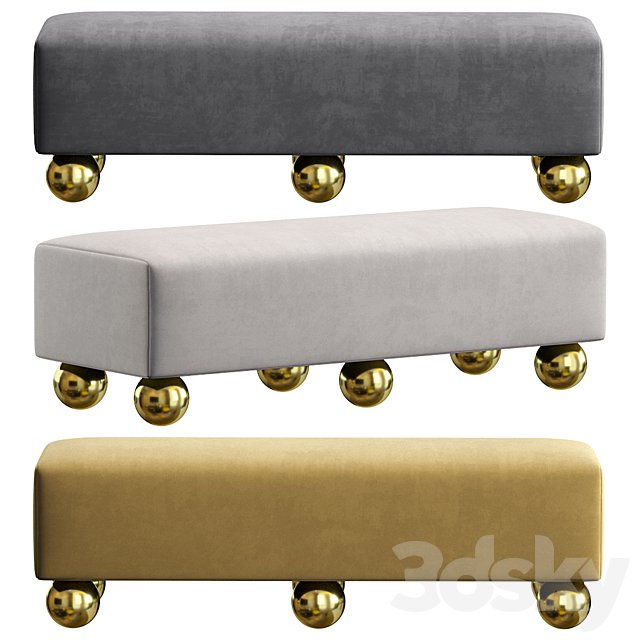 Bench GLEN by Cazarina Interiors 3 Colors Version