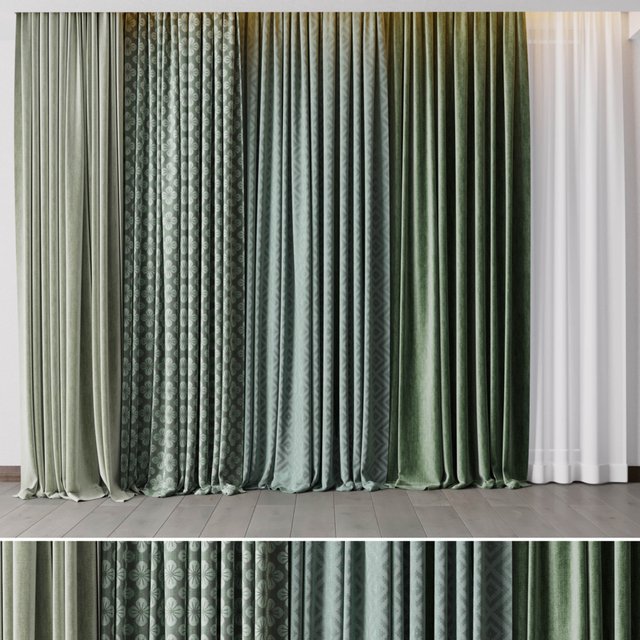 hadi curtain 57 collection green curtains