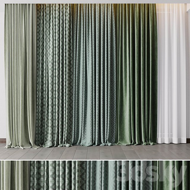 hadi curtain 57 collection green curtains
