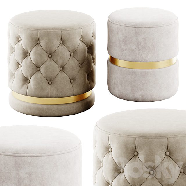 Round ottomans by !nspire