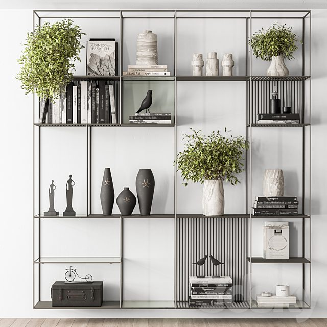 Metal Shelves Decorative with plant - Rack Set 10