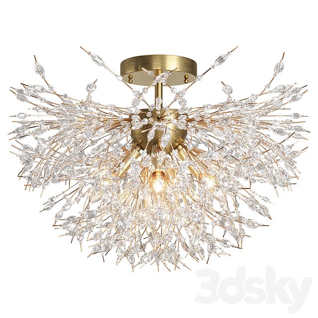 Coruscating Beads Semi Flush Ceiling Light