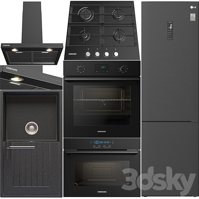 Set of kitchen appliances