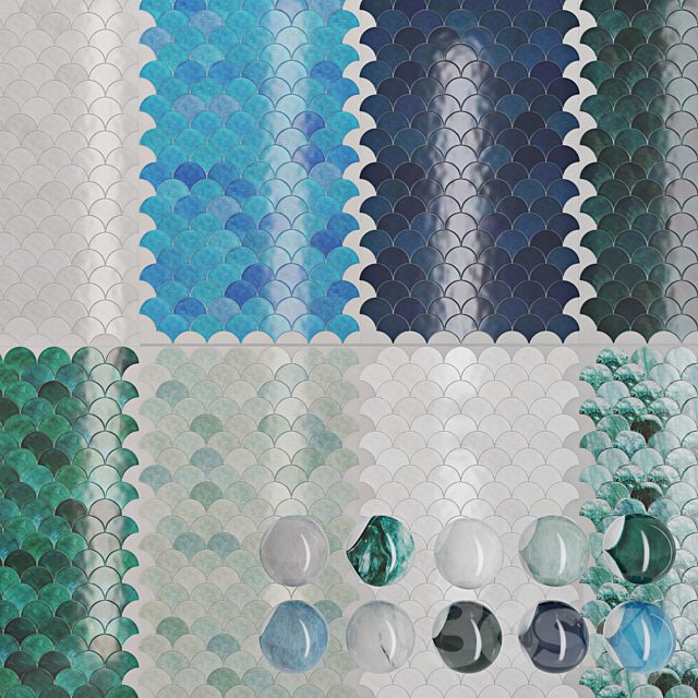 Pentaceramica fish scale tiles