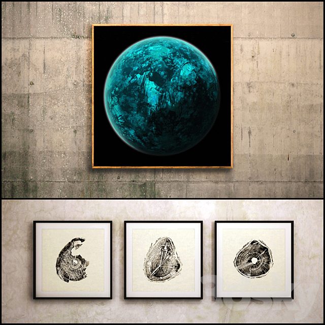 The picture in the frame: 13 pieces (the collection of 31) Abstract