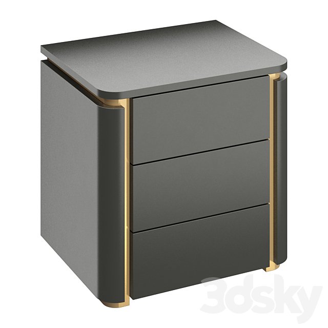 Italian light luxury bedroom bedside table