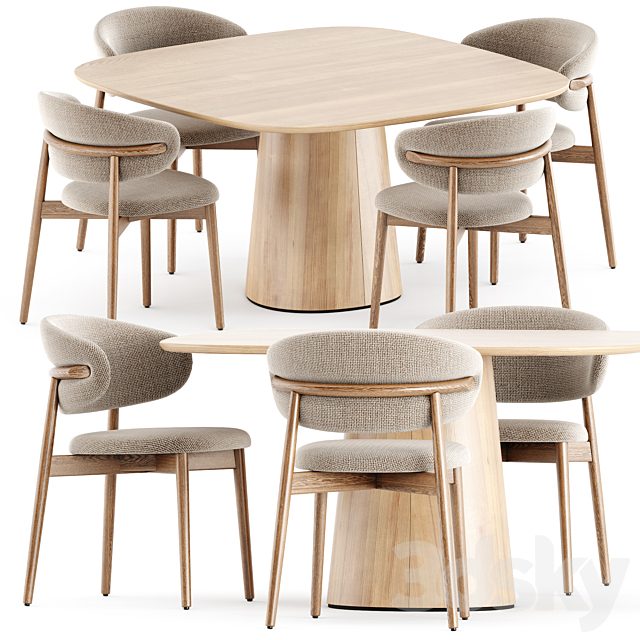 Oleandro chair by Calligaris and POV 462 table by Ton