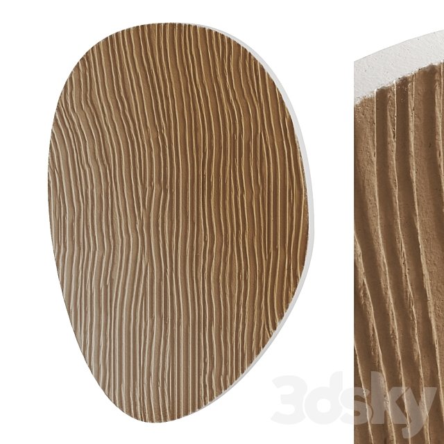 Oval plaster panel