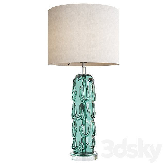Aqua crystal vase table lamp liang and eimil gabor