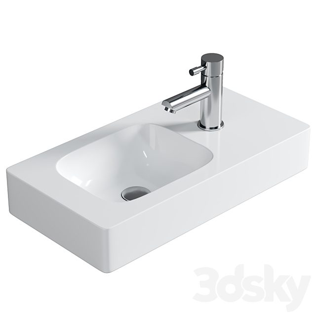 Geberit iCon hand washbasin white, with KeraTect