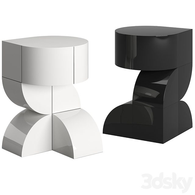 Totem 01 Gueridon Stool by Forest & Giaconia