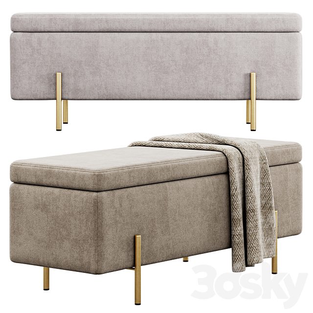Jodel Upholstered Storage Bench by Everly Quinn