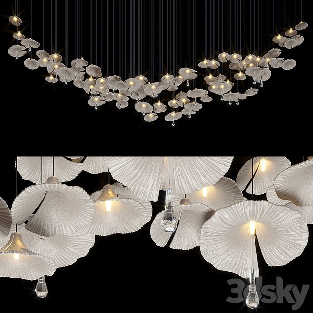 Lighting composition — nelumbo, water, Vargov®Design - LC0166-1