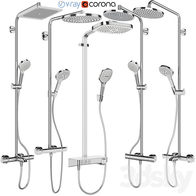 Shower systems Hansgrohe set 154