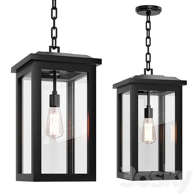 Eastcrest 21 1/2" High Black Outdoor Hanging Light