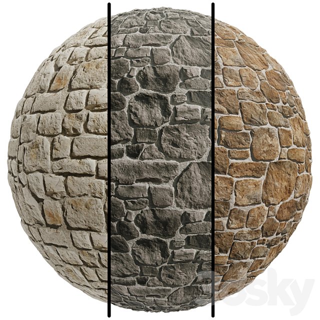 FB355 stone Facade coverings, Java | 3MAT | PBR | Seamless