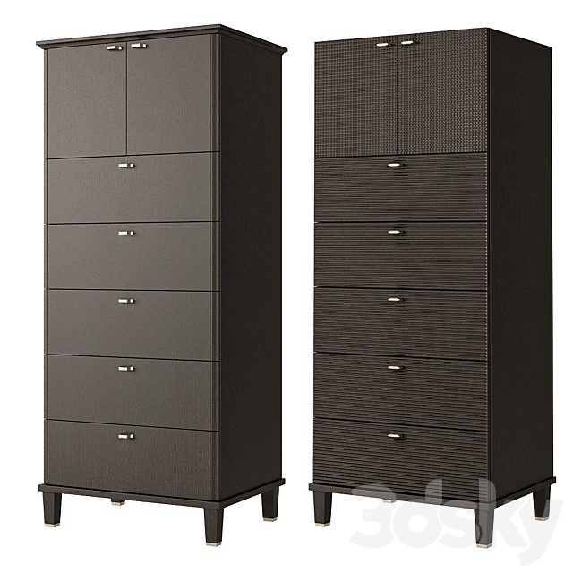 Wardrobe with clothes