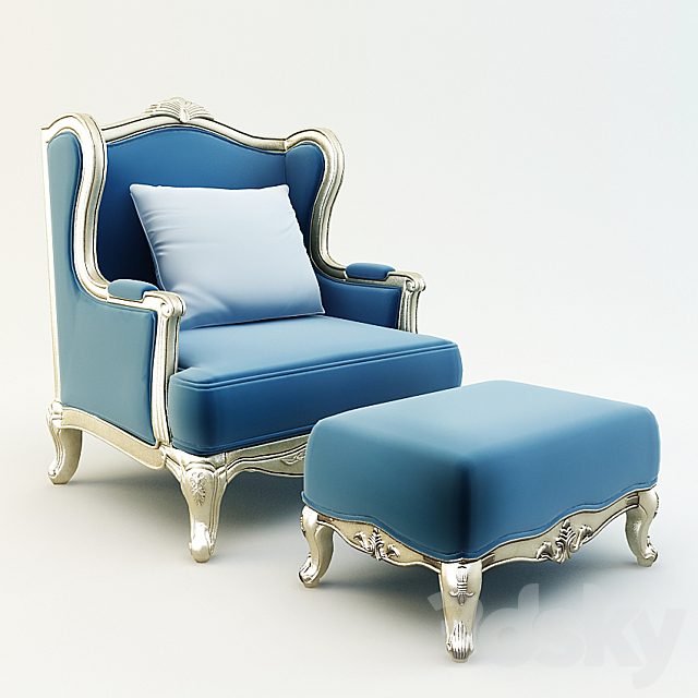 Chair with Ottoman