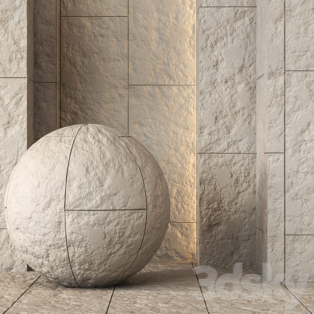 Decorative Stone Wall Panel Texture 4K - Seamless