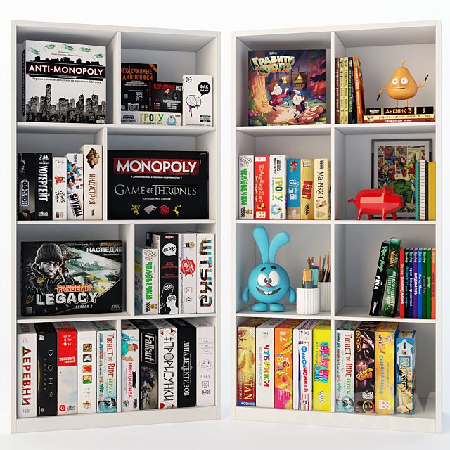 Decor set with board games