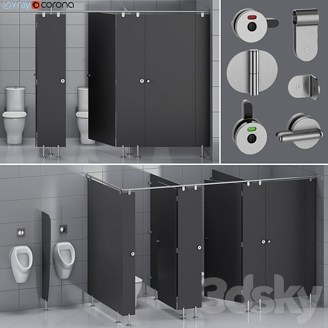 Sanitary partitions for public toilets FunderMax 1 (constructor)