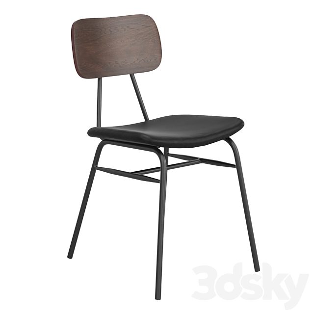 Aeon Black Faux Leather Dining Chair