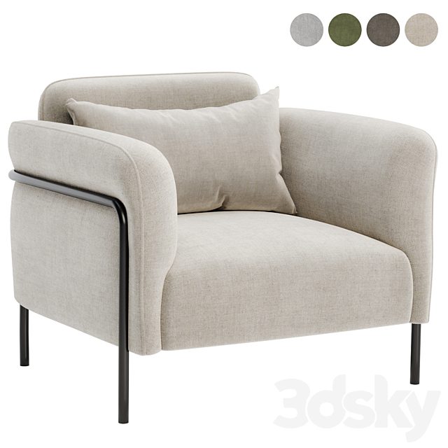 Fauteuil in fluweel Alistair armchair
