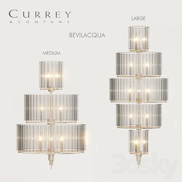 Currey &amp; Compamy BEVILACQUA Medium and Large chandeliers