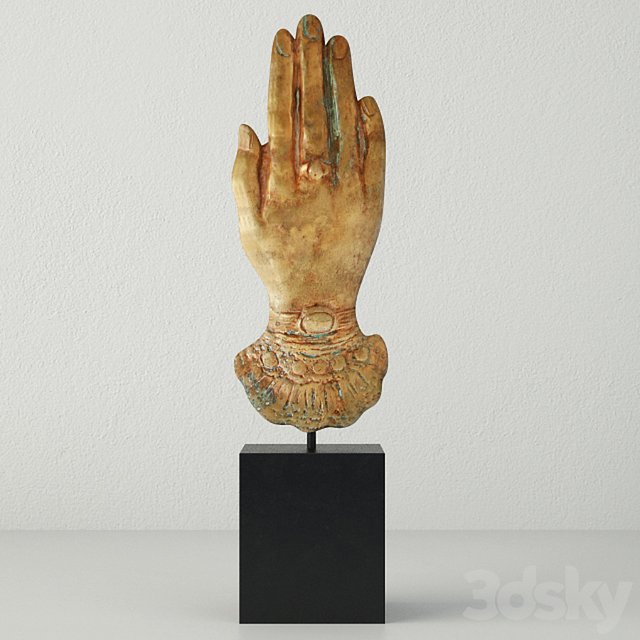 Victorian Brass Hand Paperweight