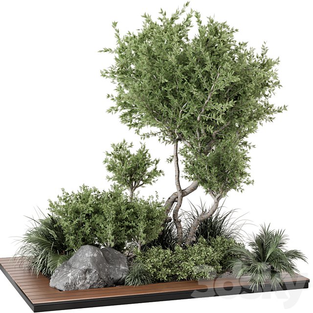 Outdoor Garden Set Bush and Tree - Garden Set 813