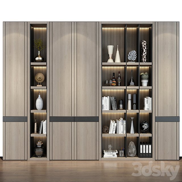Modern luxury wooden bookshelf GHS-2358