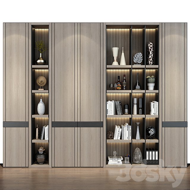 Modern luxury wooden bookshelf GHS-2358