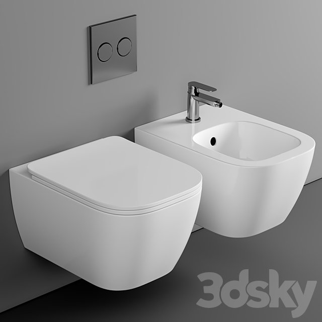 BagnoDesign Attache Rimless Wall Hung Toilet