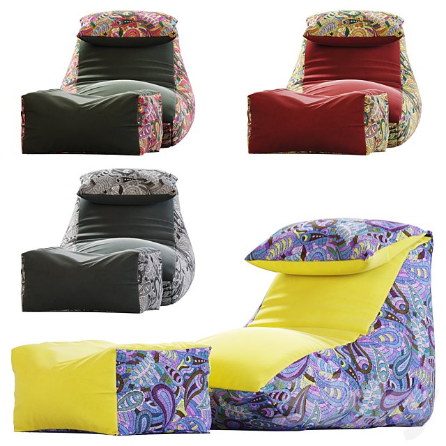 Bean bag chair with V-Mix cushion
