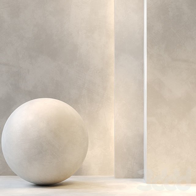 Stucco Textured Beige / PBR / Seamless / 4k / set04